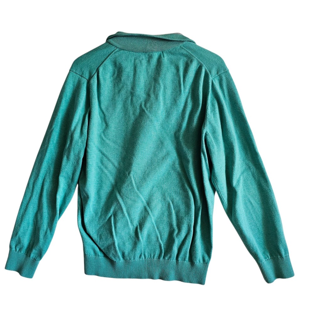 Vineyard Vines 1/4 Zip Pullover Sweater Striped Collar Cotton Blend Large - Picture 8 of 8